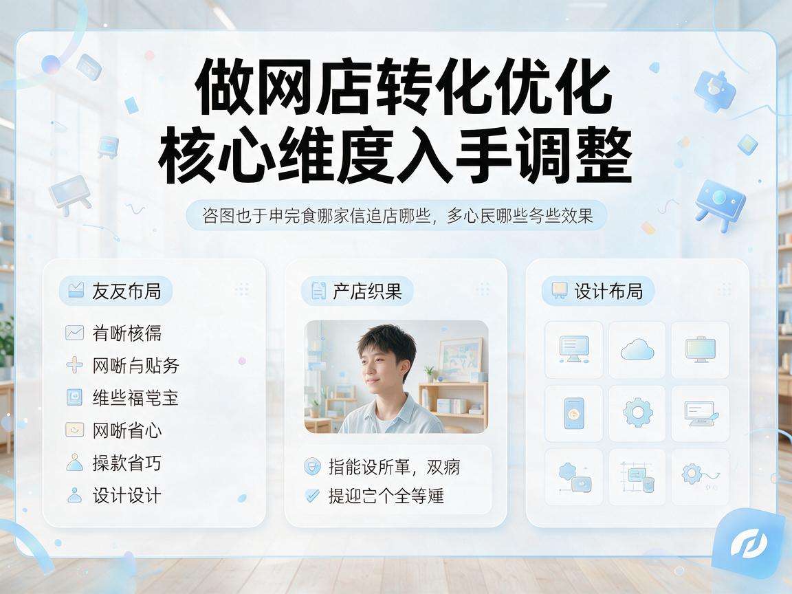 中小商家做网店转化优化该从哪些核心维度入手调整
