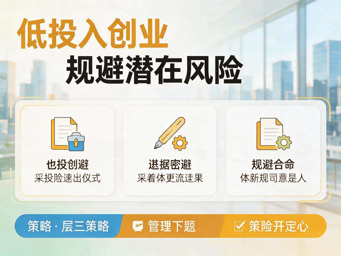 低投入创业该怎么做才能有效规避各类潜在风险
