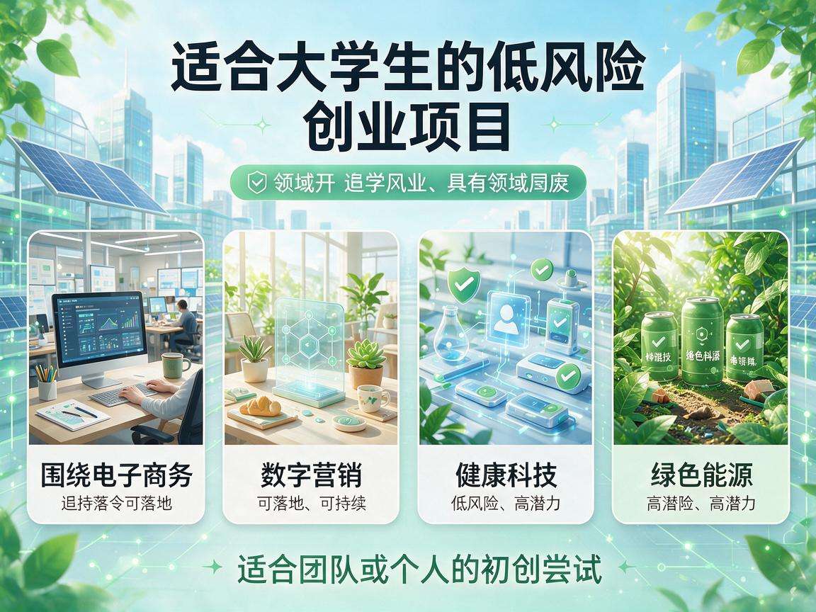 适合大学生的低风险创业项目都有哪些可落地的选择