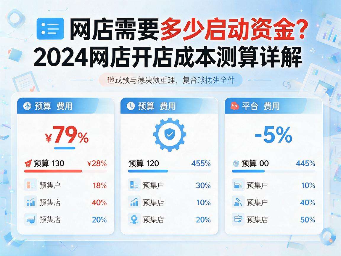 开网店需要多少启动资金?2024网店开店成本测算详解