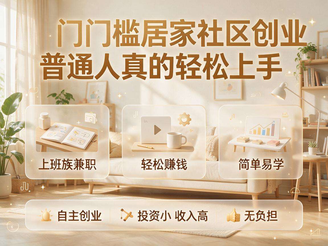 低门槛居家社区创业项目普通人真的能轻松上手吗