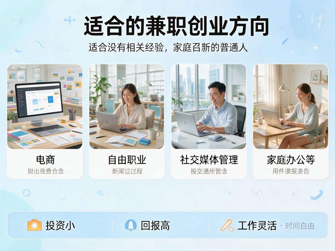 没有相关经验的普通人适合的兼职创业方向都有哪些