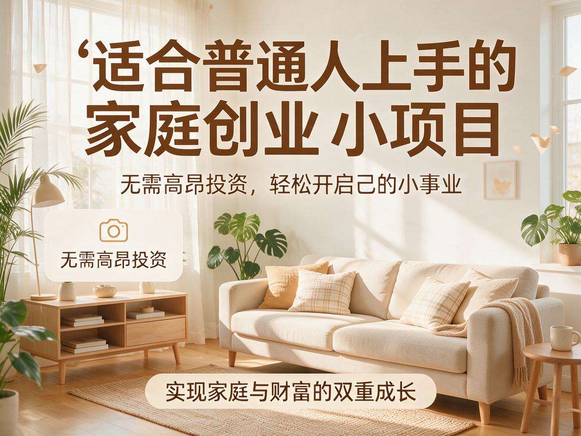 适合普通人上手的家庭创业小项目有哪些值得选