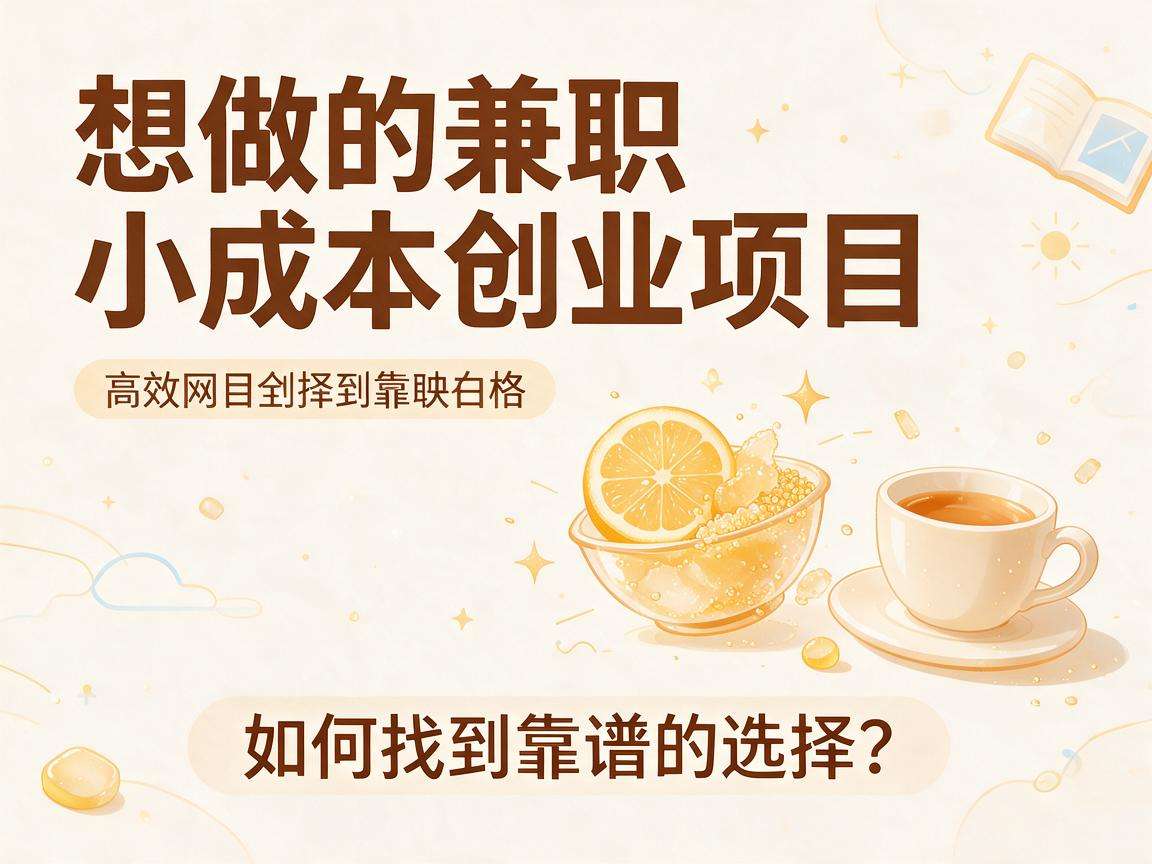 普通人想做小成本兼职创业该怎么选才靠谱