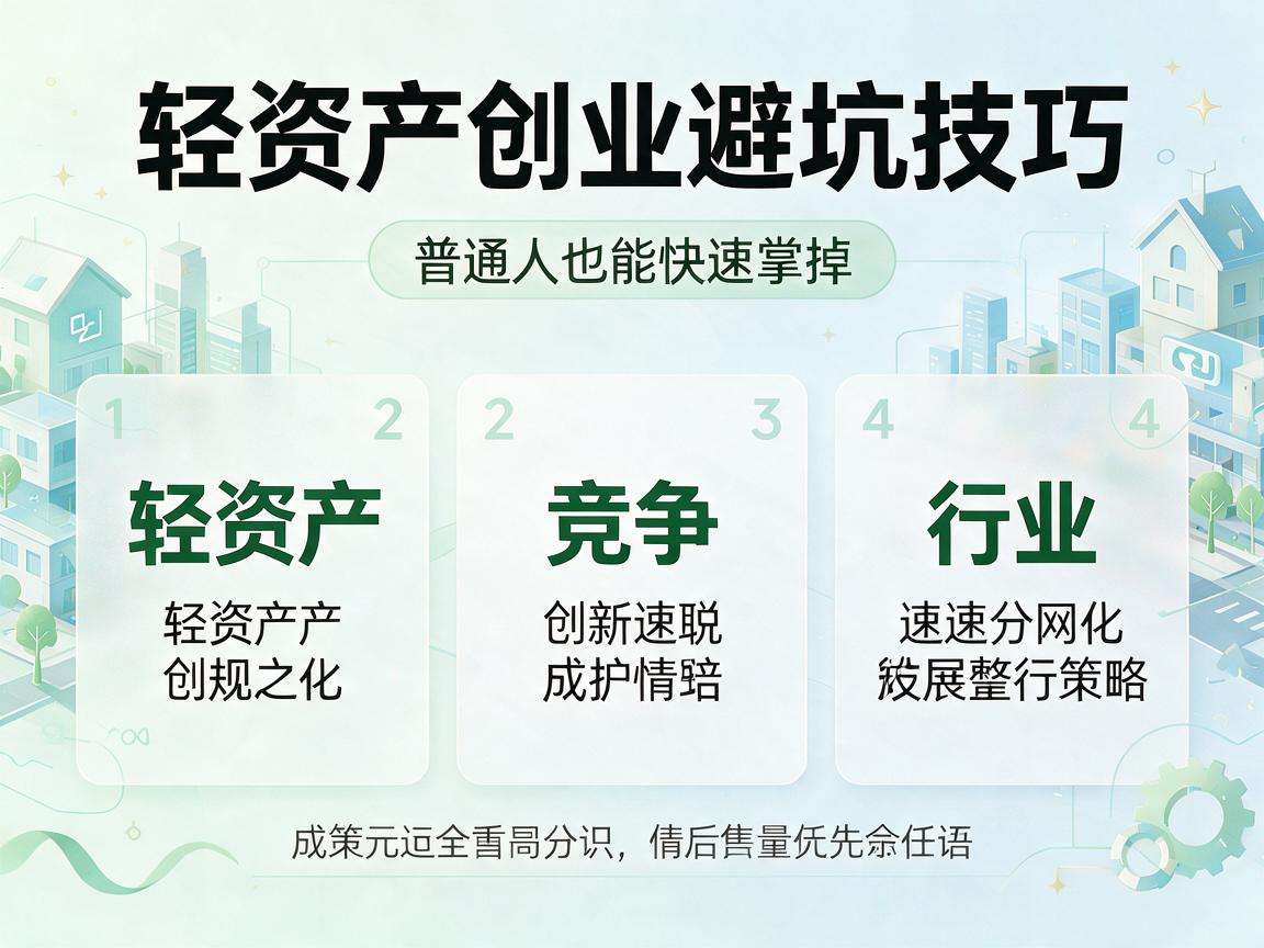 轻资产创业避坑技巧都有哪些普通人也能快速掌握的
