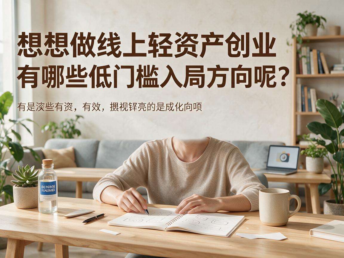 普通人想做线上轻资产创业有哪些低门槛入局方向呢