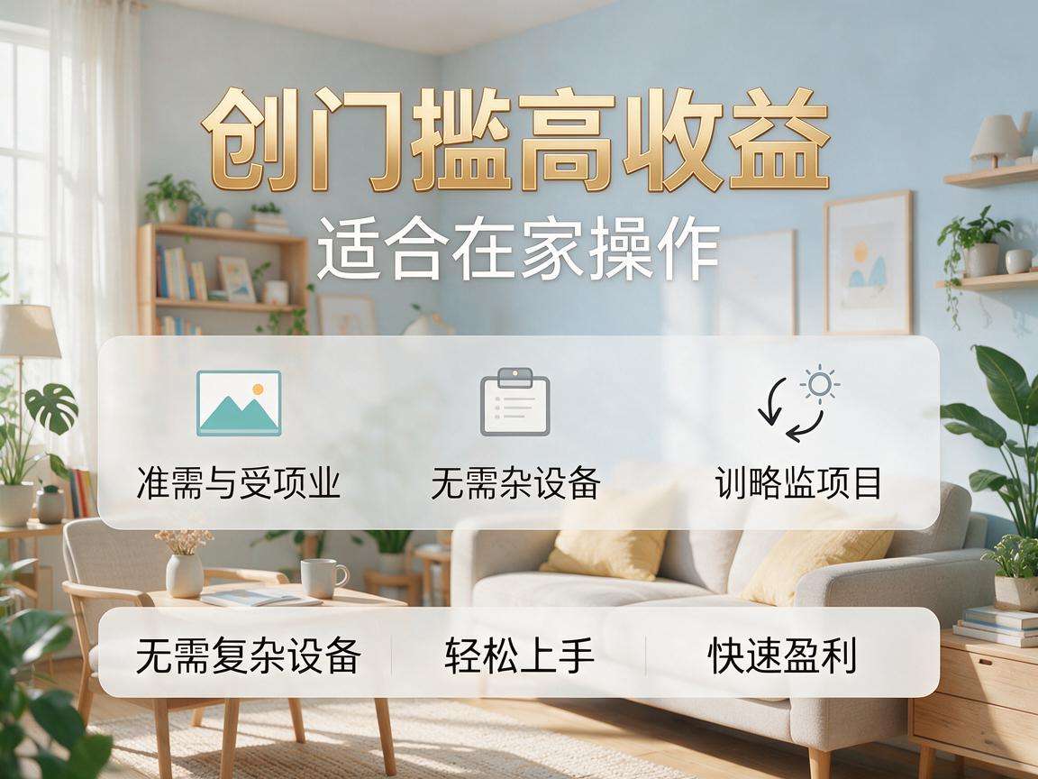 普通人在家就能做的创业项目有哪些低门槛高收益的选择