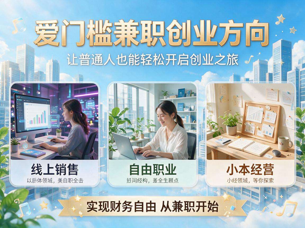 普通人可尝试的低门槛兼职创业方向有哪些值得关注