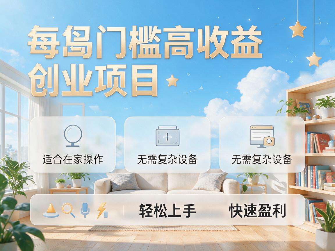普通人在家就能做的创业项目有哪些低门槛高收益的选择