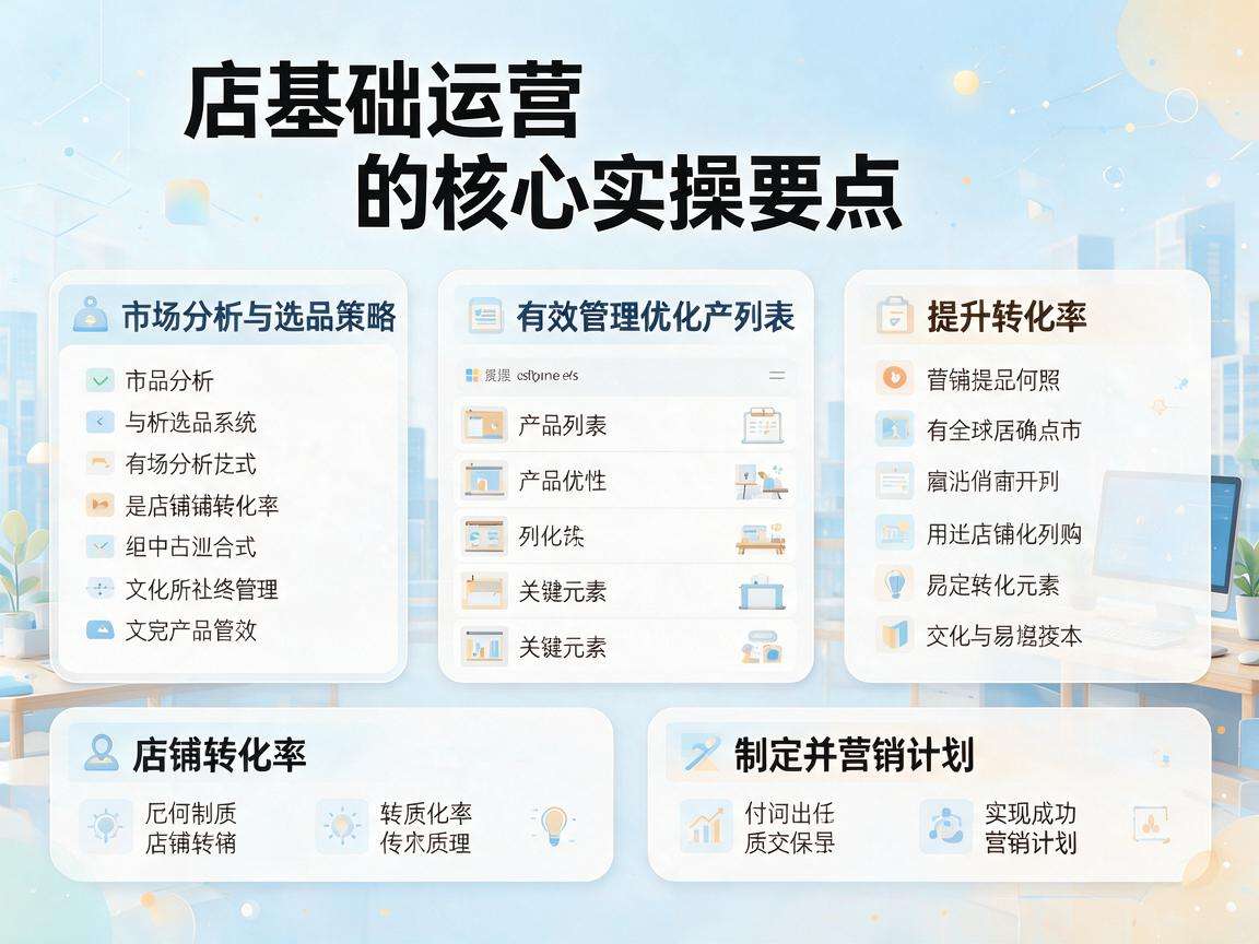网店新手做基础运营需要先掌握哪些核心实操要点