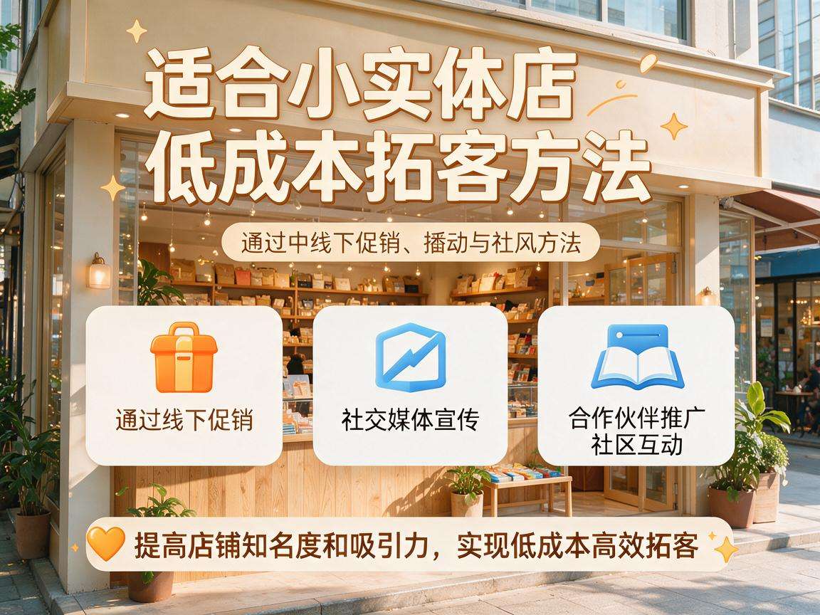 适合中小实体店的低成本拓客方法都有哪些