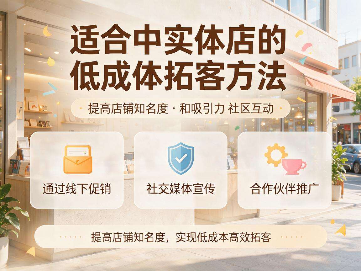 适合中小实体店的低成本拓客方法都有哪些