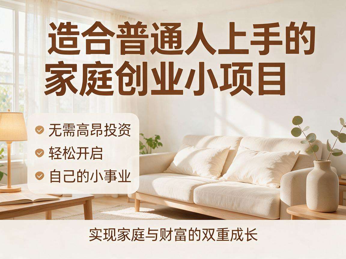 适合普通人上手的家庭创业小项目有哪些值得选