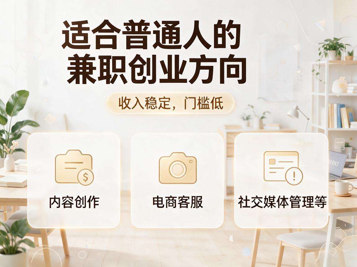 有哪些门槛低收入稳适合普通人的兼职创业方向