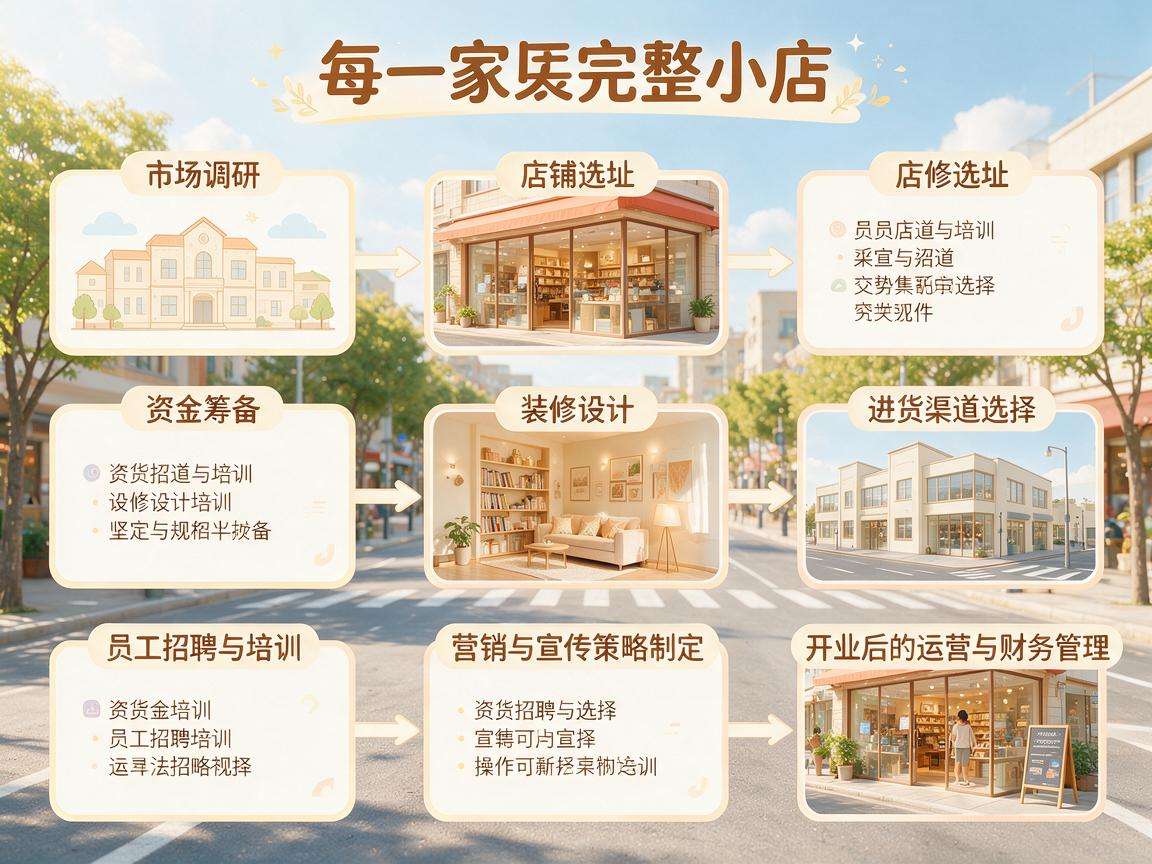 新手想开一家小店,完整的开店流程都包括哪些步骤