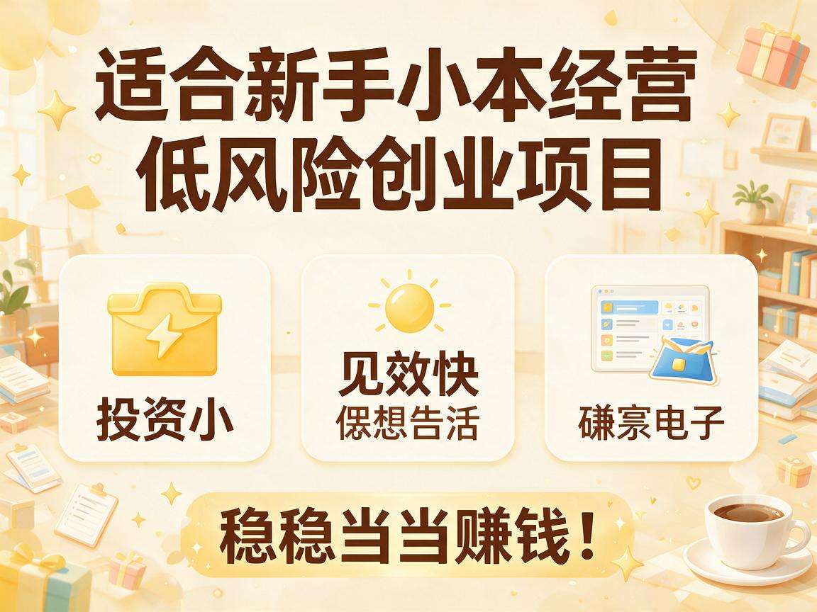 新手没经验没多少本钱适合做哪些低风险创业好项目