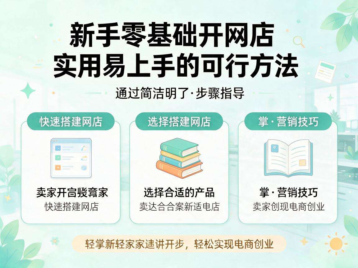 新手零基础开网店有哪些实用易上手的可行方法
