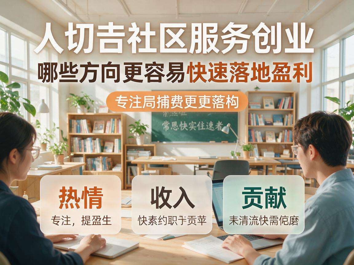 普通人切入社区服务创业选哪些方向更容易快速落地盈利