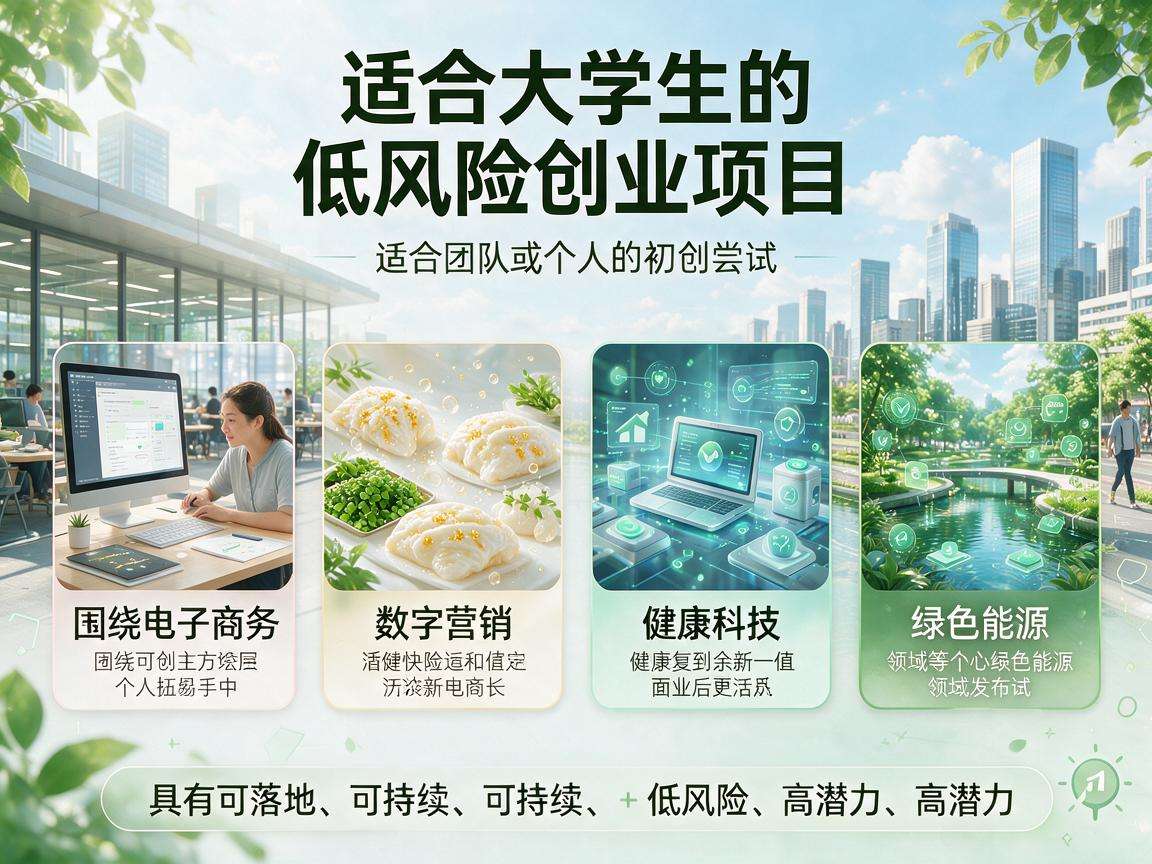 适合大学生的低风险创业项目都有哪些可落地的选择