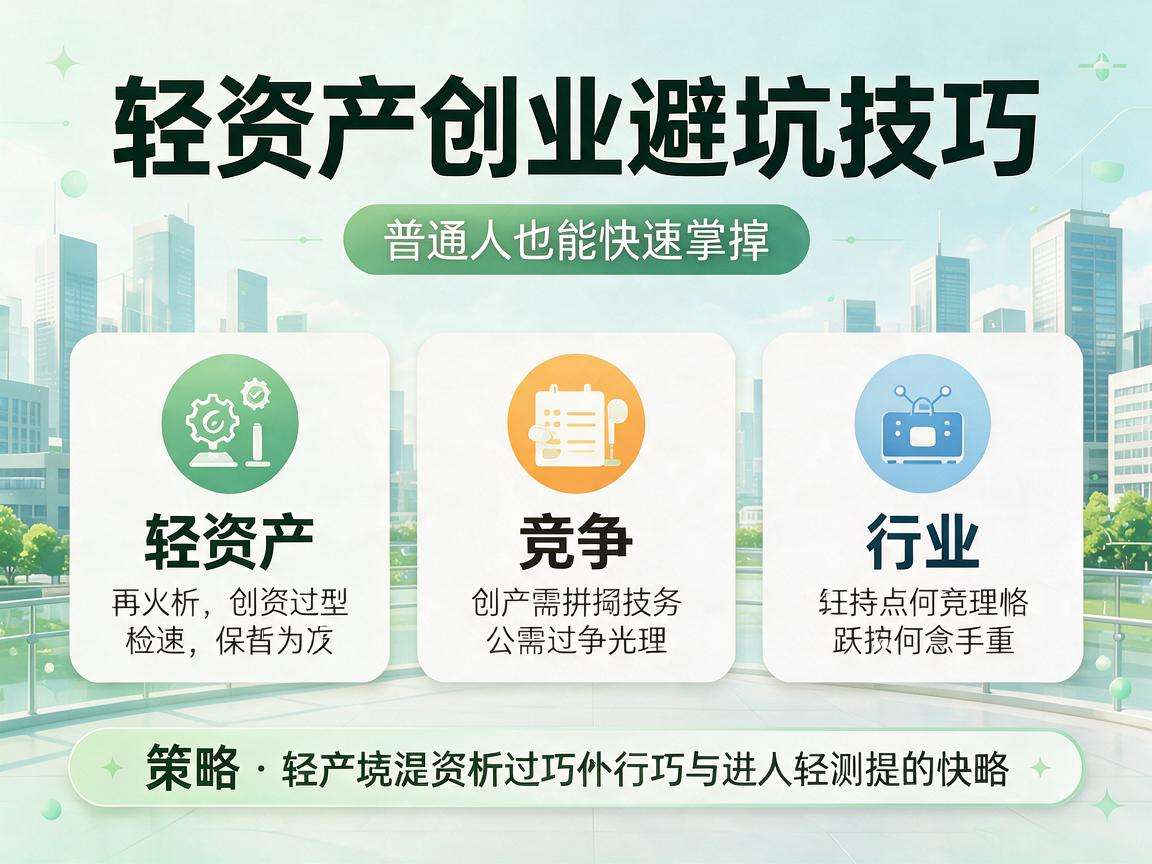 轻资产创业避坑技巧都有哪些普通人也能快速掌握的
