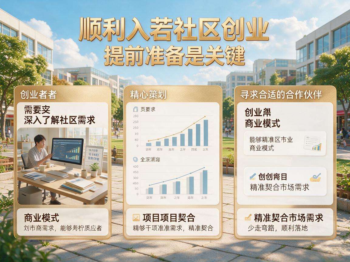 想入局社区创业前期要做好哪些核心准备才能少走弯路