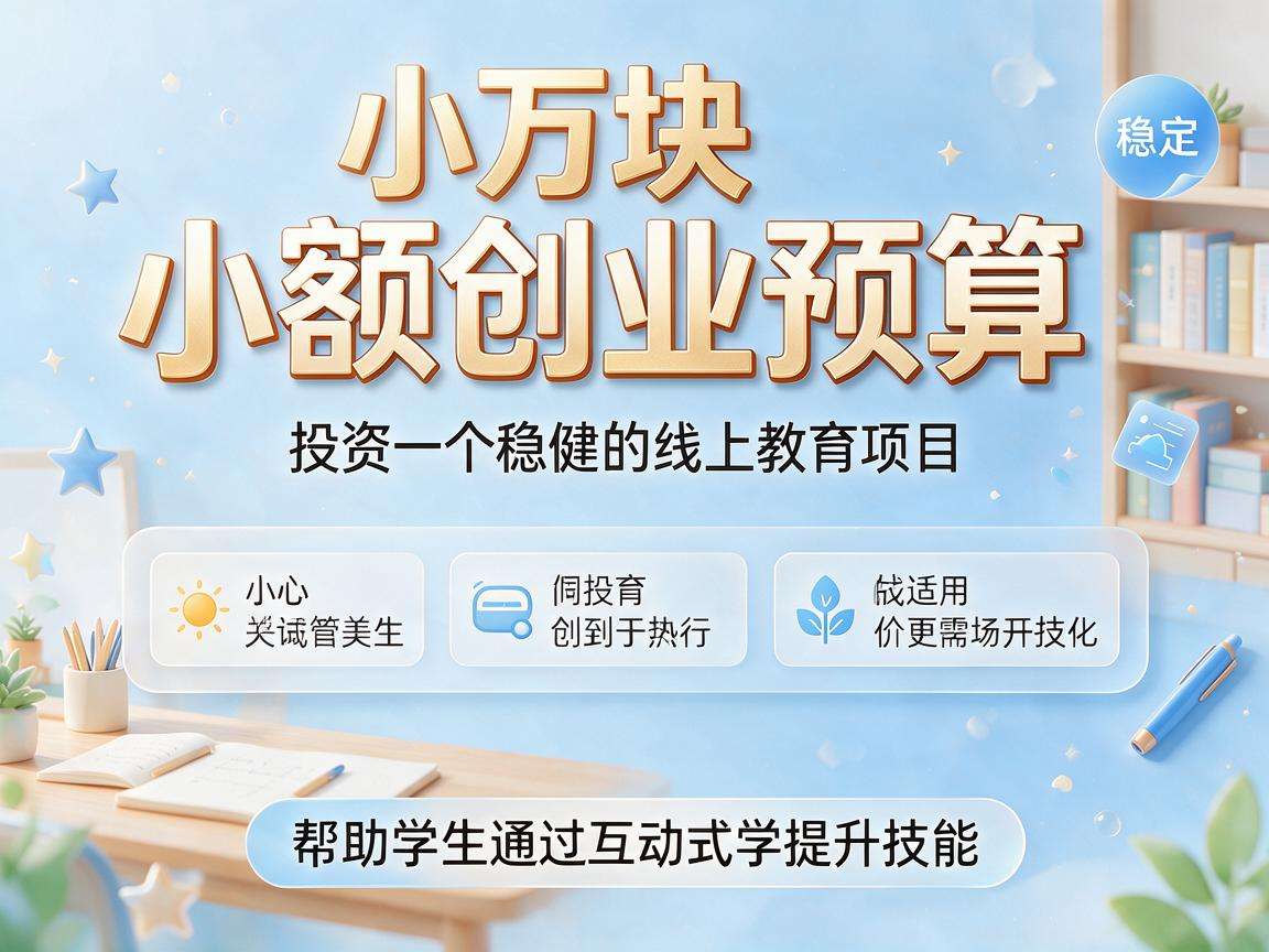 普通人手里有三万块,能找哪些稳当的小额创业好项目?
