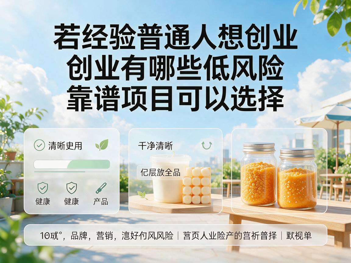 零经验普通人想创业有哪些低风险靠谱项目可以选择