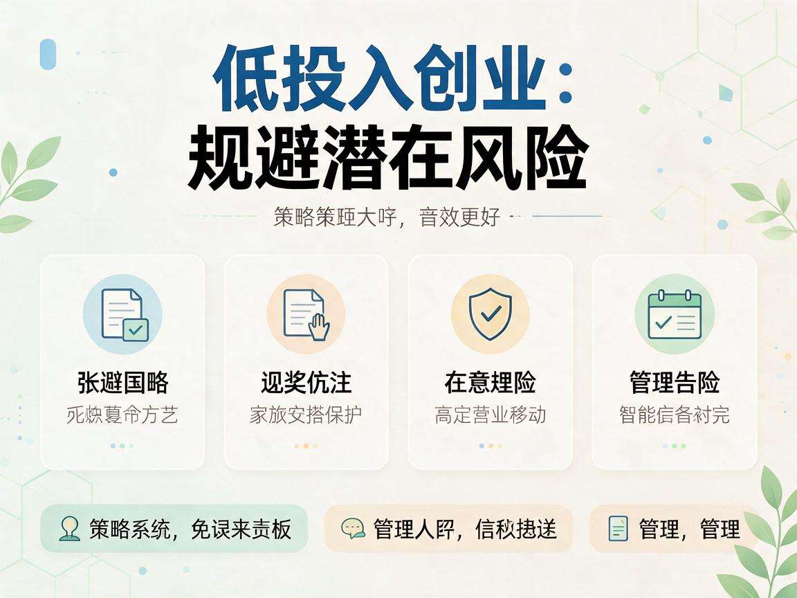 低投入创业该怎么做才能有效规避各类潜在风险