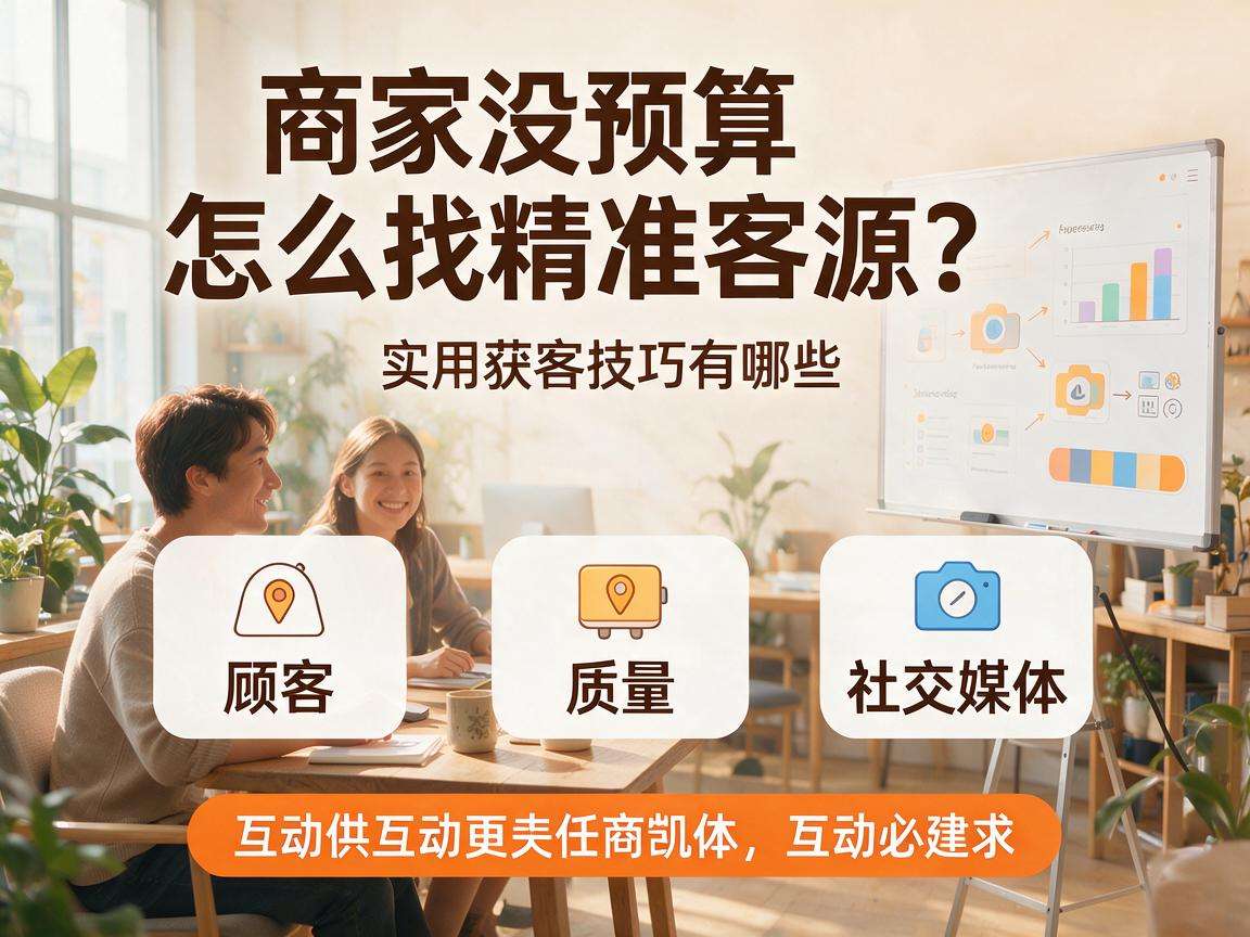 小商家没预算怎么找精准客源？实用获客技巧有哪些