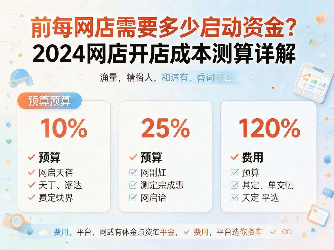开网店需要多少启动资金？2024网店开店成本测算详解