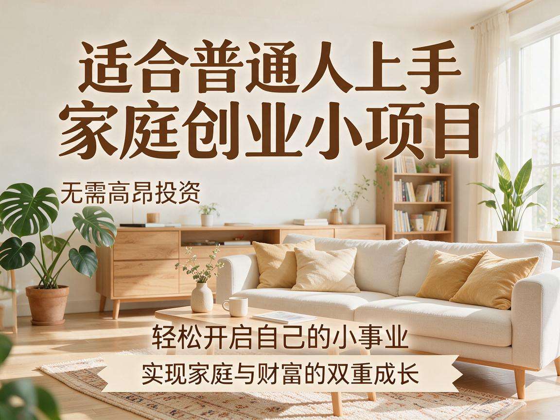 适合普通人上手的家庭创业小项目有哪些值得选