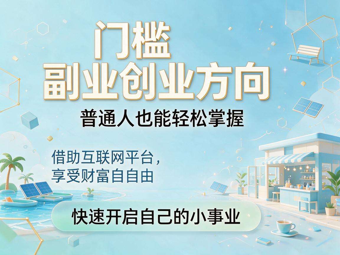 普通人可以入手的低门槛副业创业方向有哪些