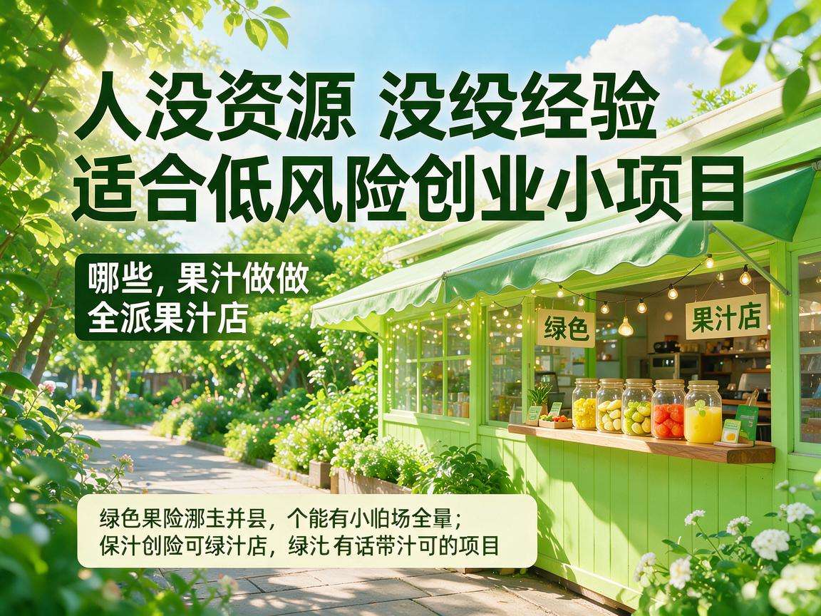 普通人没资源没经验适合做哪些低风险创业小项目