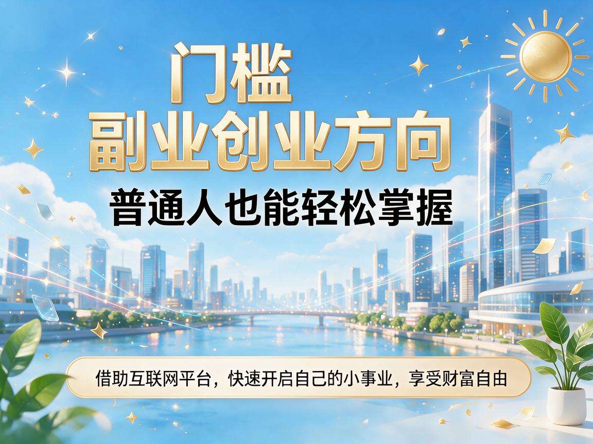 普通人可以入手的低门槛副业创业方向有哪些