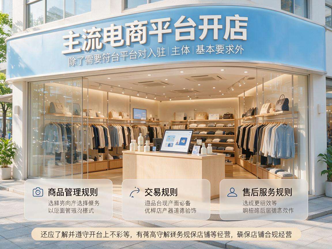 个人入驻主流电商平台开店都需要满足哪些要求