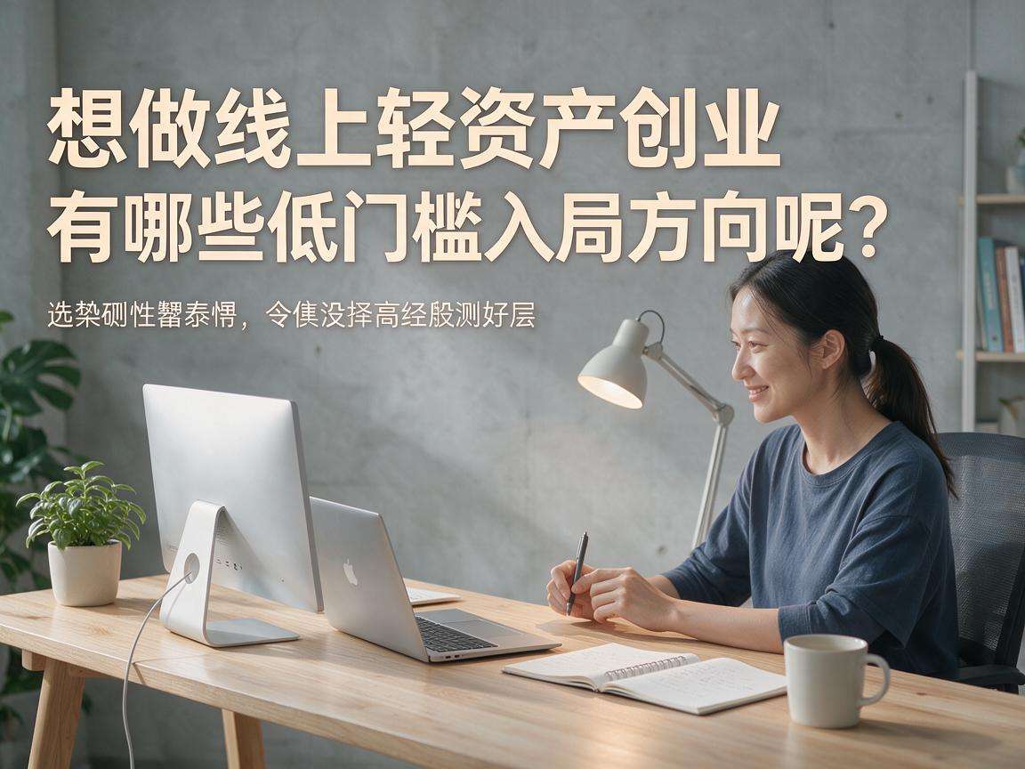 普通人想做线上轻资产创业有哪些低门槛入局方向呢