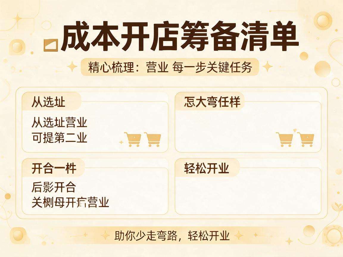 小成本开店筹备清单有哪些必做事项能少走弯路