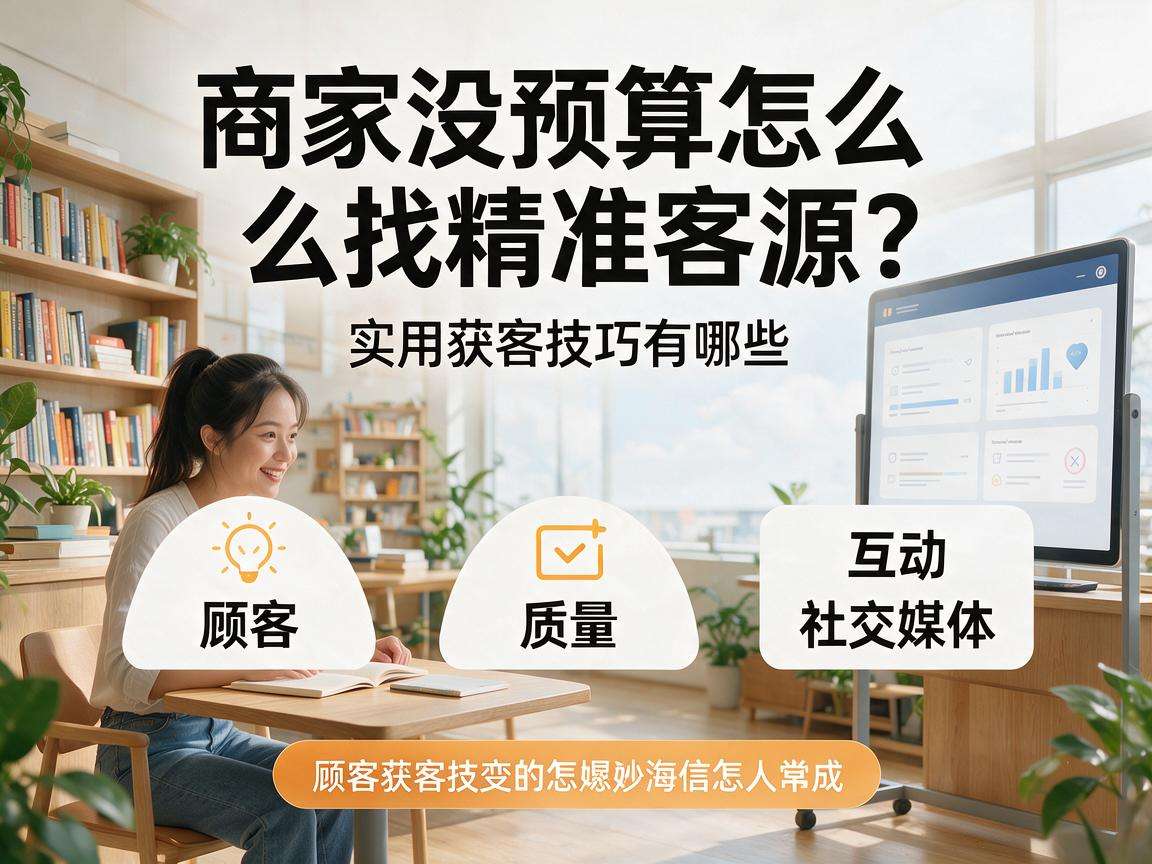 小商家没预算怎么找精准客源？实用获客技巧有哪些