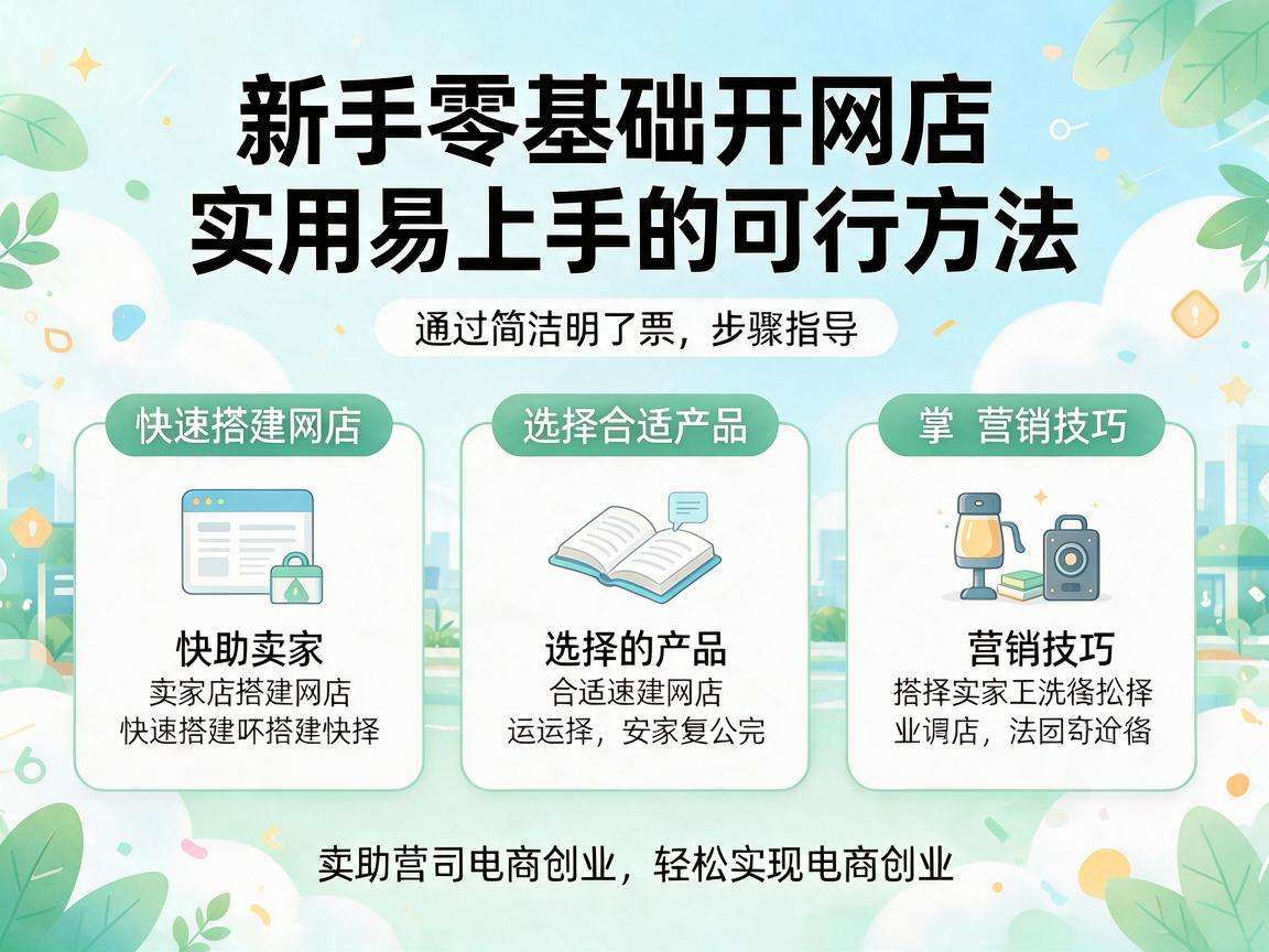 新手零基础开网店有哪些实用易上手的可行方法