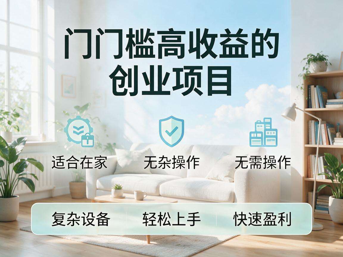 普通人在家就能做的创业项目有哪些低门槛高收益的选择