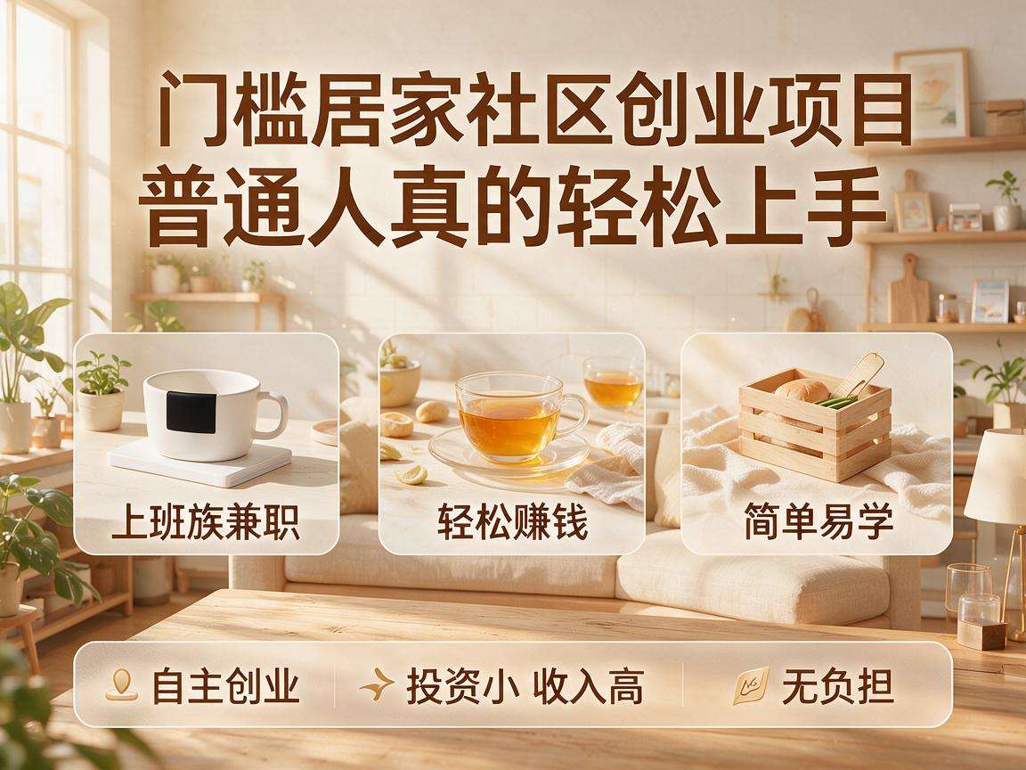 低门槛居家社区创业项目普通人真的能轻松上手吗