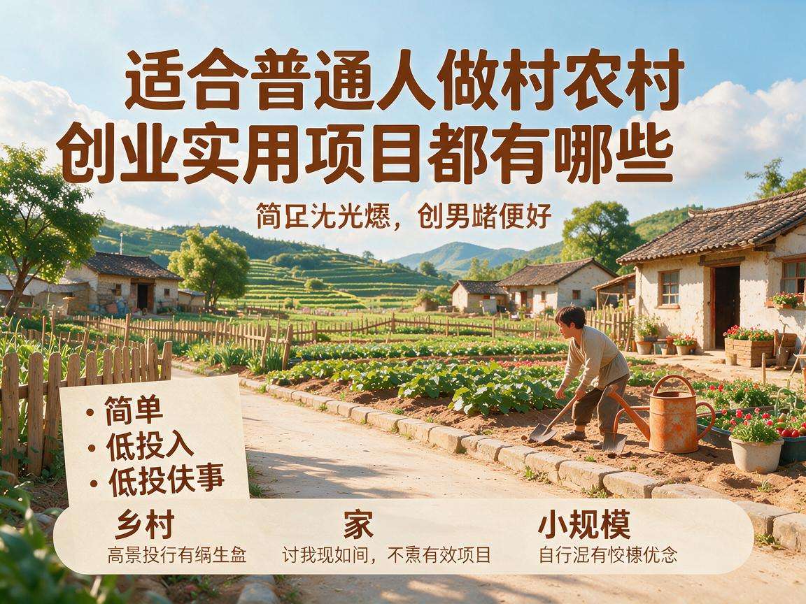 适合普通人做的农村创业实用项目都有哪些