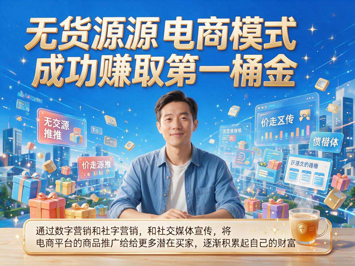 普通人做无货源电商创业真的能赚到第一桶金吗