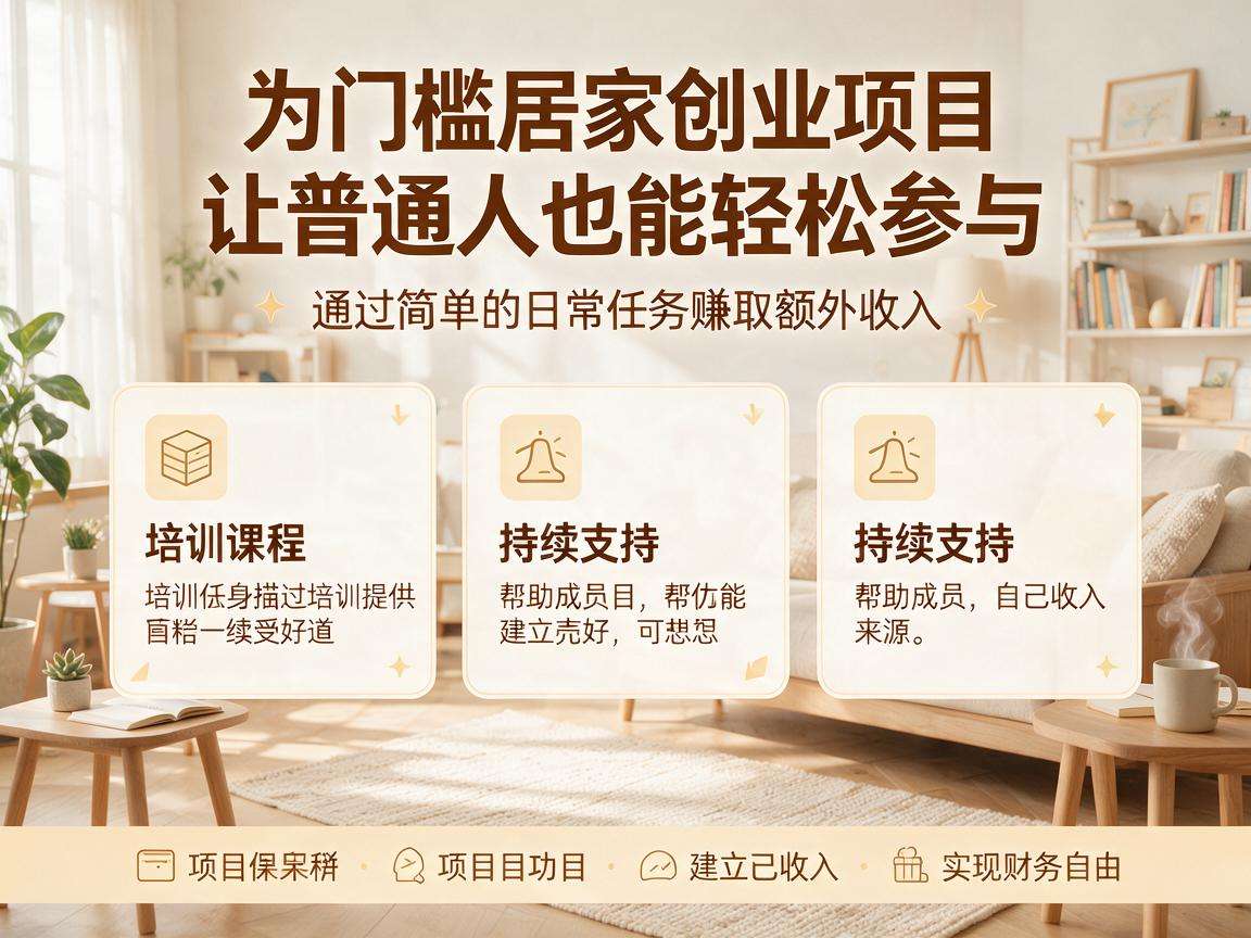 低门槛居家创业真的能让普通人快速获得额外收入吗