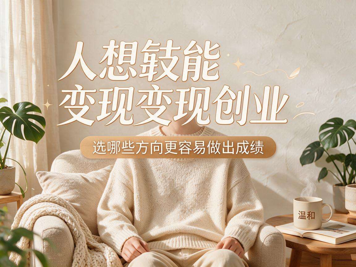 普通人想靠技能变现创业,选哪些方向更容易做出成绩