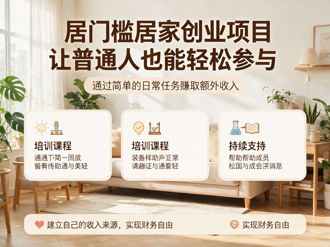 低门槛居家创业真的能让普通人快速获得额外收入吗