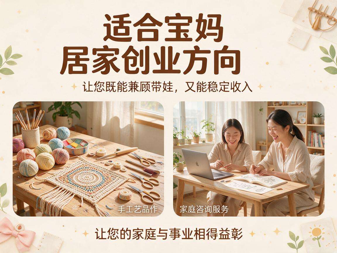 适合宝妈的居家创业方向有哪些可以兼顾带娃和收入