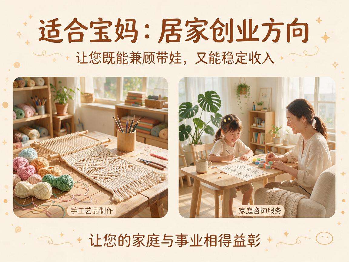 适合宝妈的居家创业方向有哪些可以兼顾带娃和收入