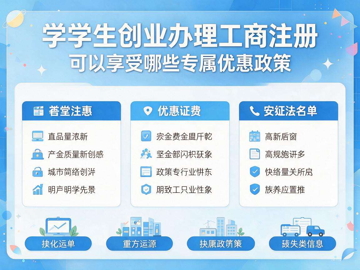 大学生创业办理工商注册可以享受哪些专属优惠政策