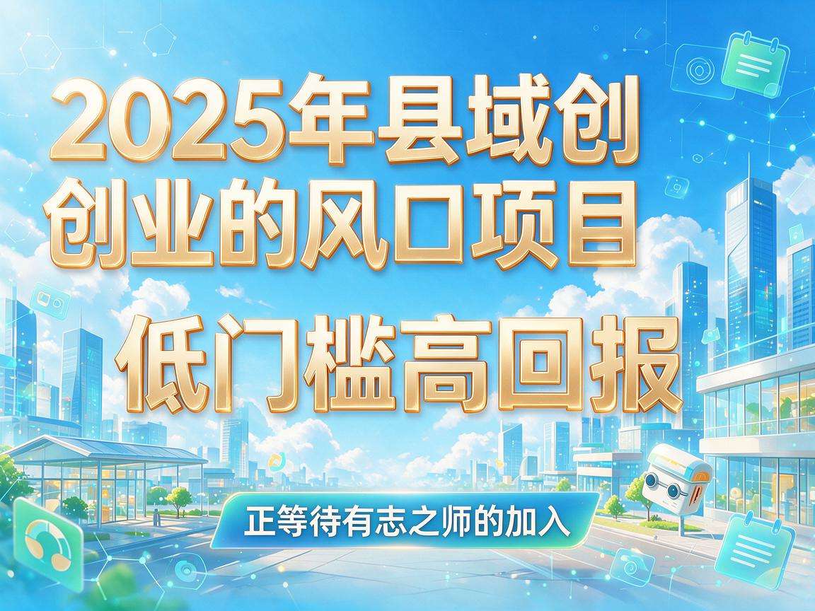 2025年县域创业有哪些低门槛高回报的风口项目